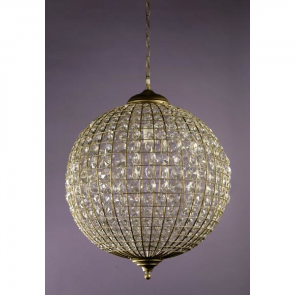 Gold Large Crystal Ball Chandelier