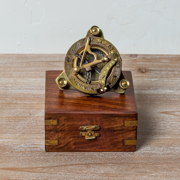 Antique Brass Table Compass