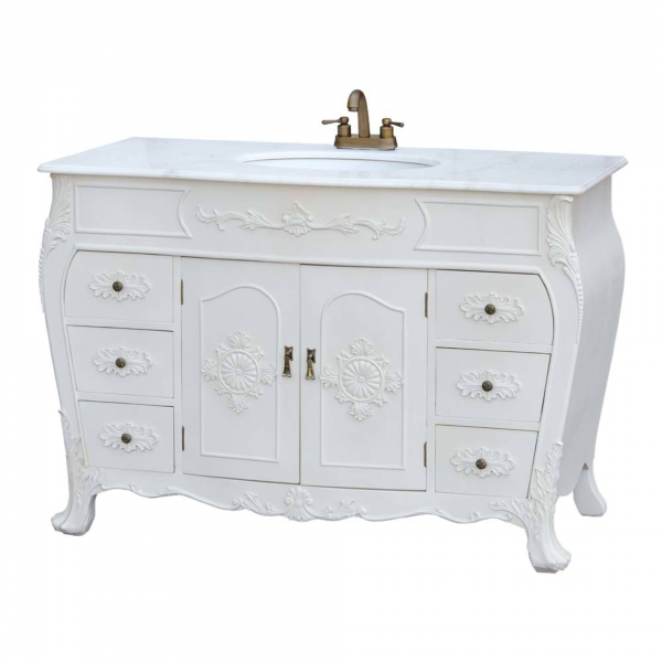Boudoir Provence Sink Cabinet - Antique White