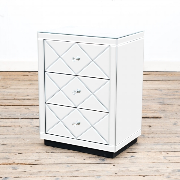 Diamant Mirrored Bedside Table 