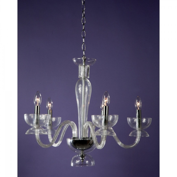 5 Light Chandelier - Clear