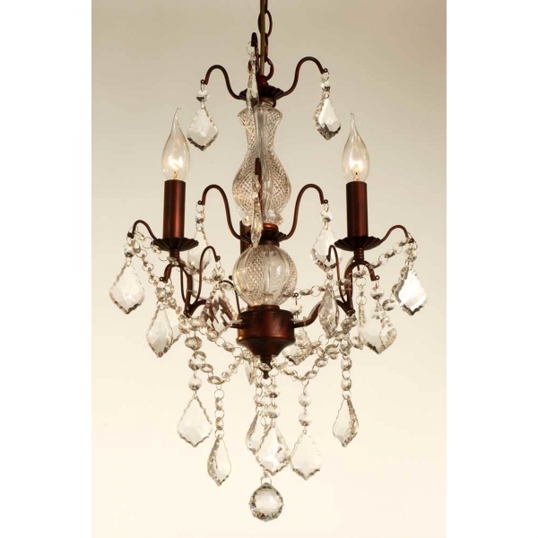 Charlotte Bronze Chandelier - 3 Arm
