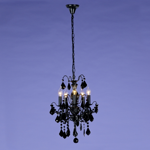 Charlotte 5 Light Chandelier - Black