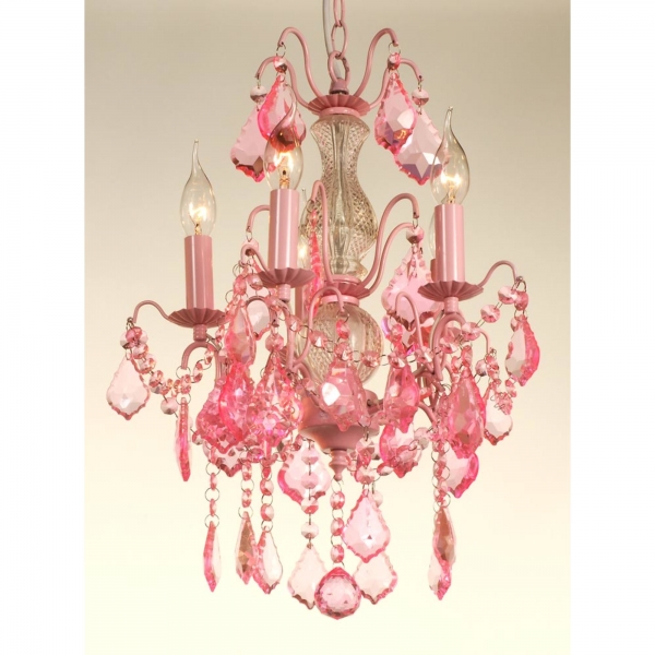 Charlotte 5 Light Chandelier - Pink