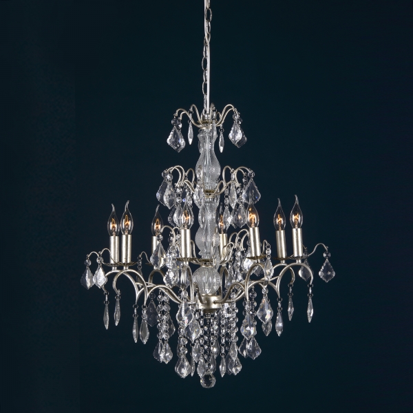 Charlotte 8 Light Chandelier - Silver