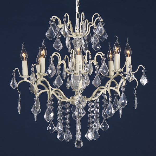 Charlotte 8 Light Chandelier - Cream Crack