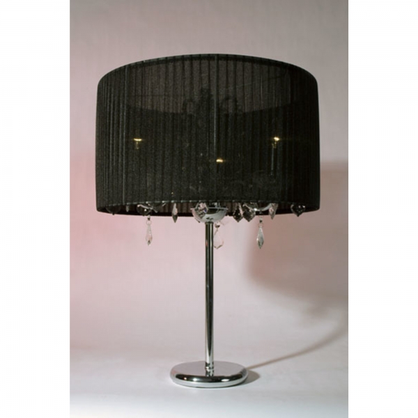 Lucienne 3 Arm Table Lamp - Black and Chrome