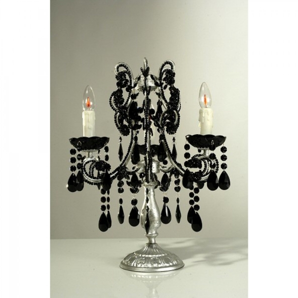 Marie Therese 3 Arm Candelabra - Black