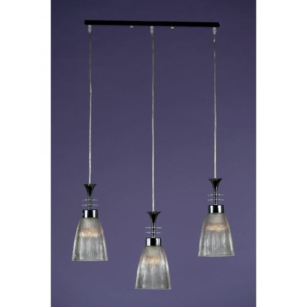 Glass 3 Light Hanging Pendant - Clear
