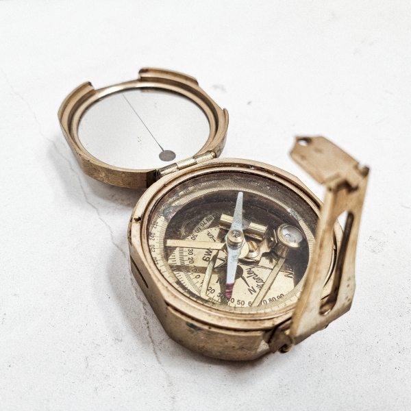 Large Brass Brunton Transit  Compass