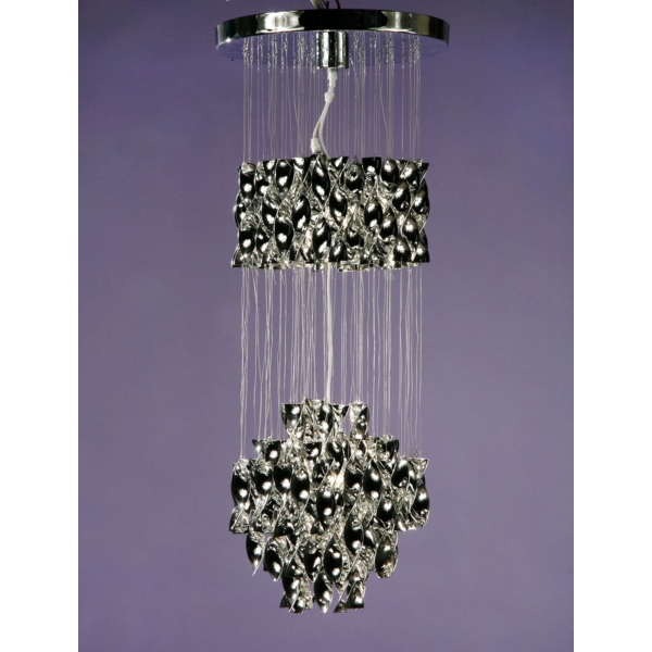Ribbon Pendant Ceiling Light - Chrome
