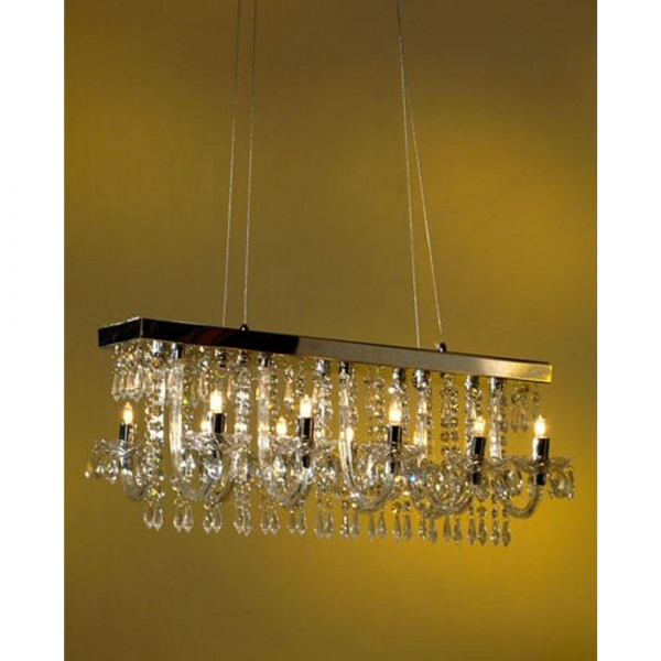 Chrome Caterpillar Chandelier - 10 Arm