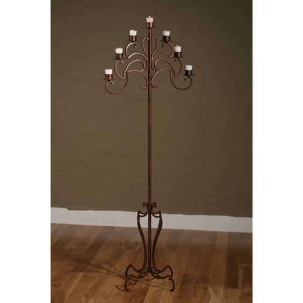 Floor Standing 7 Arm Candelabra - Bronze