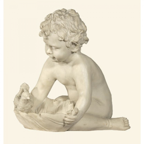 Cherub with Bird - Marble
