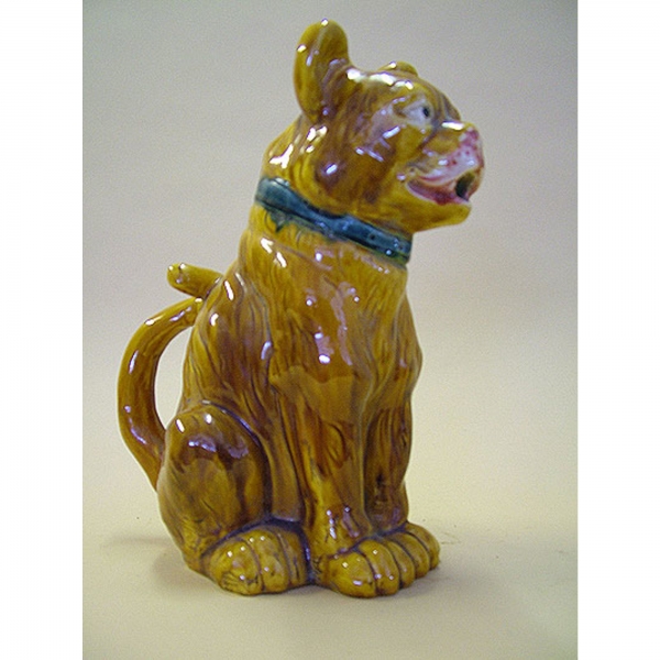 In the style of Barbotine Onnaing Ceramic Jug Cat