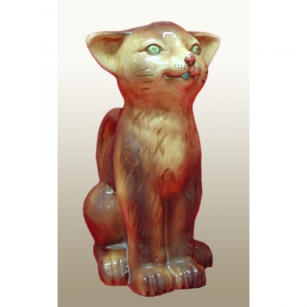 In the style of Barbotine Onnaing Ceramic Jug Cat