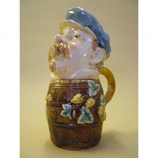 In the style of Barbotine Onnaing Ceramic Jug Man