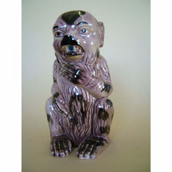 In the style of Barbotine Onnaing Ceramic Jug Monkey
