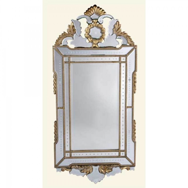 Vintage Venezia  Mirror with Golden Crown