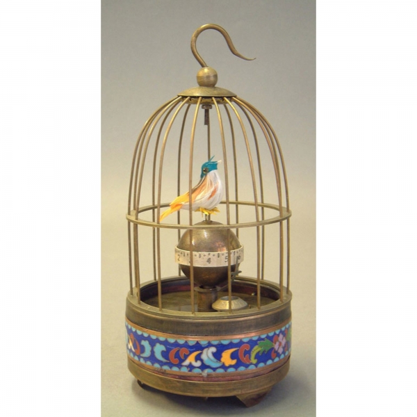 Mechanical automation Birdcage Clock