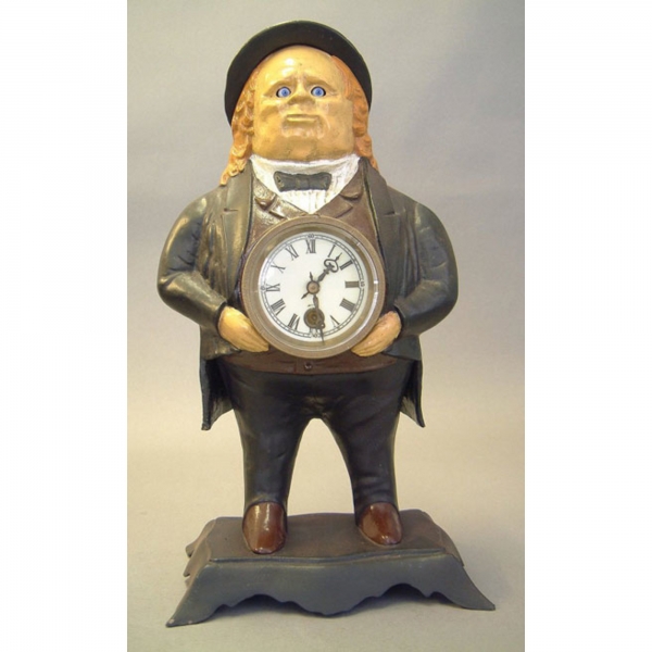 Mechanical John Bull Clock with Moving Eyes 
