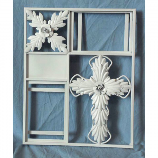 Antique White Iron Picture or Photo Frame
