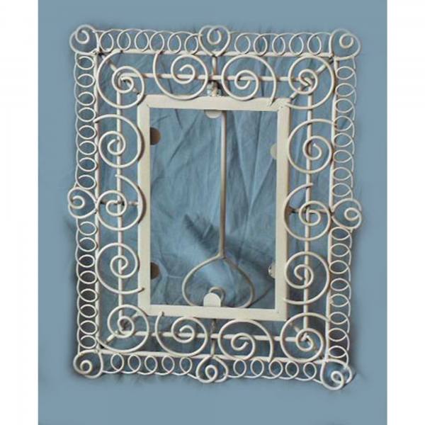 Antique White Iron Picture or Photo Frame