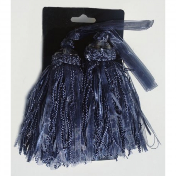 Blue key tassels