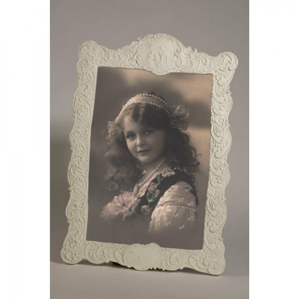 White Clay Paint Portrait  Photo Frame