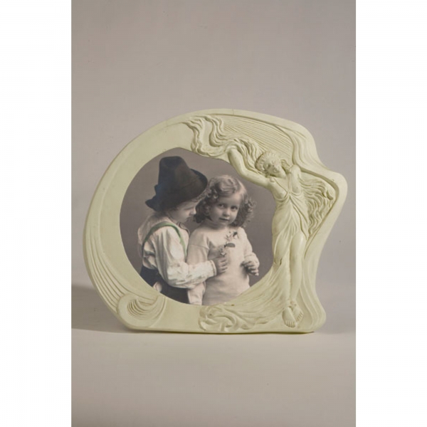 Art Nouveau Cream Clay paint Photo Frame