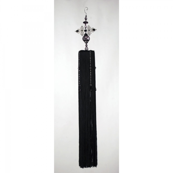 Black Tassel with Crystal