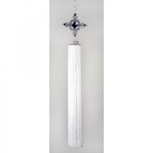 White Tassel with Crystal