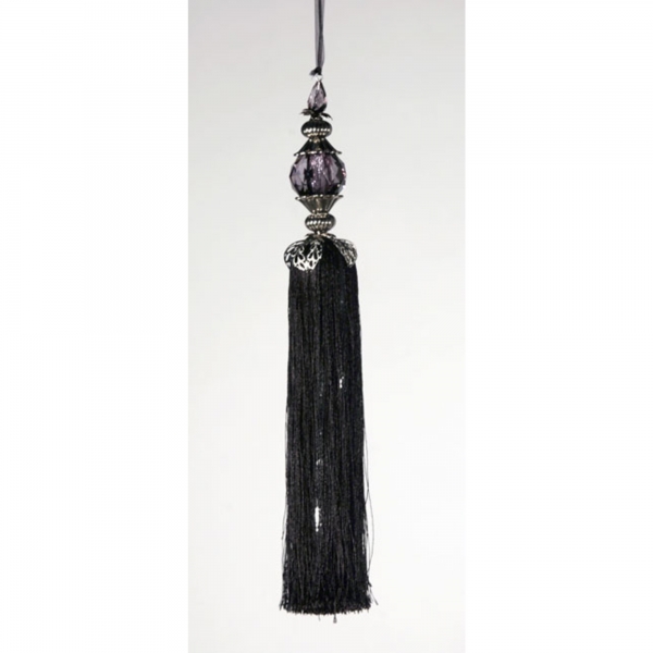 Black Tassel with Smoked Crystal