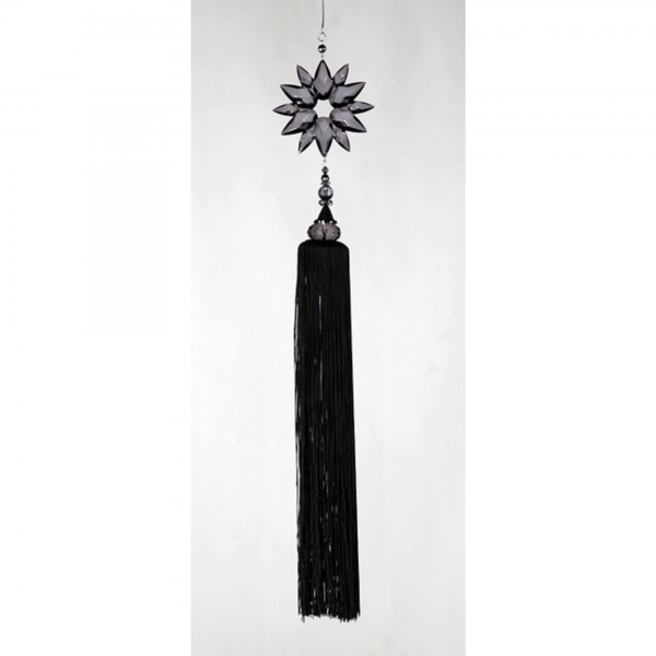 Black Tassel with Smoked Crystal