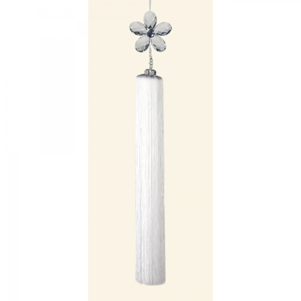 White Tassel with Crystal