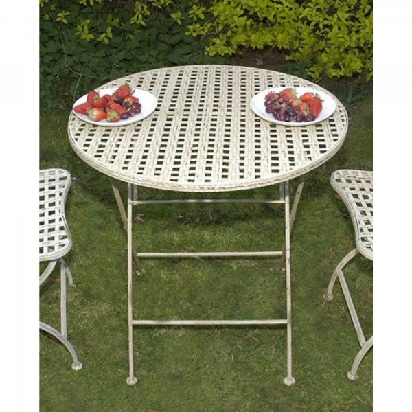 Round Metal Garden Table