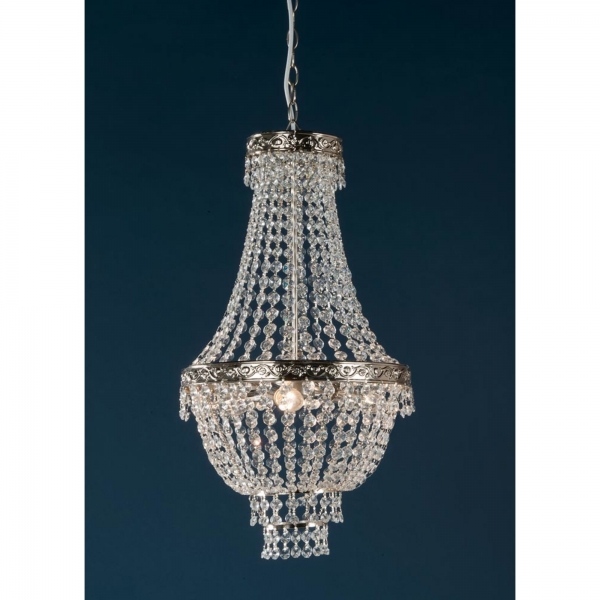 3 Light Chandelier - Silver