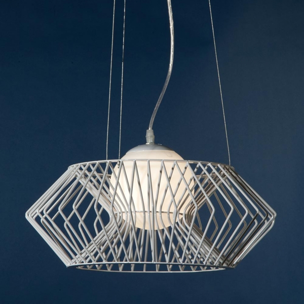 Geometric Pendant Ceiling Light - White