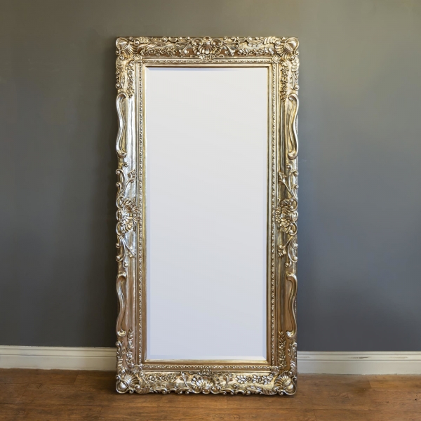 Estella Silver Bevelled Floor Mirror