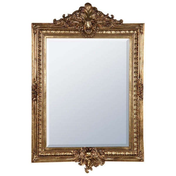 Gold Gilt Leaf Bevelled Mirror