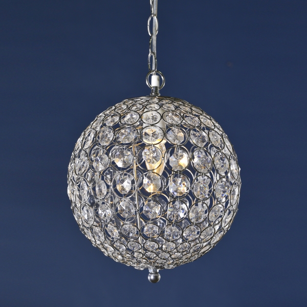 Jewelled Ball Crystal Chandelier - Chrome