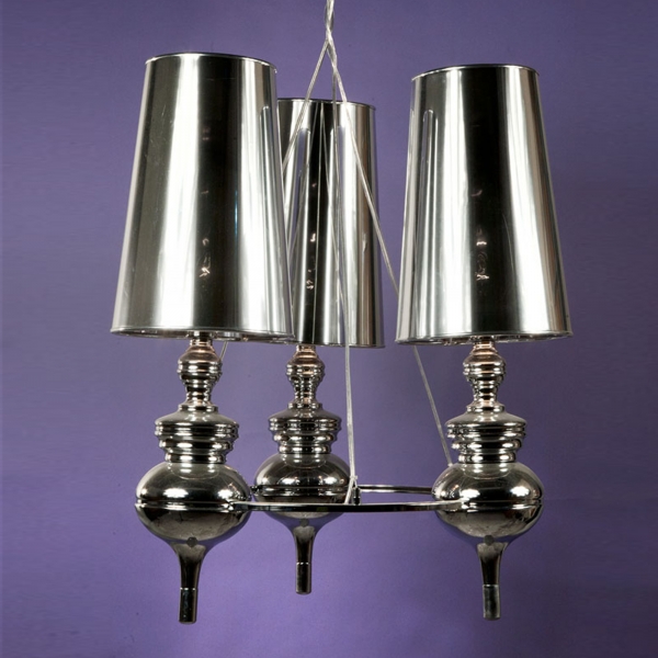 Contemporary Stylised Ceiling Light - Chrome