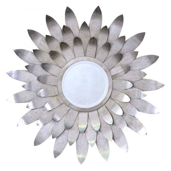 Sunburst Wall Mirror - Silver