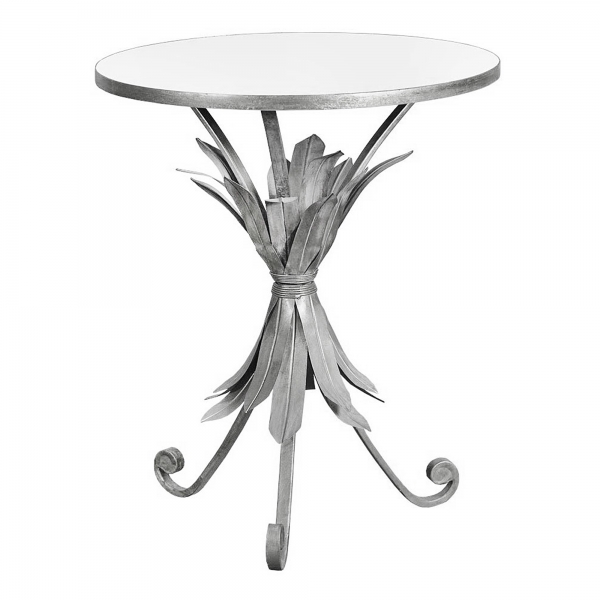 Gin Shu Metal Side Table - Silver