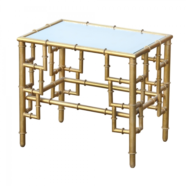Gin Shu Metal Side Table - Gold