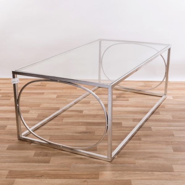 Gin Shu Metal Coffee Table - Silver Gilt Leaf
