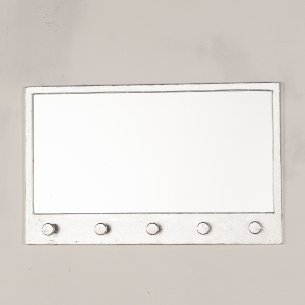 Gin Shu Metal Mirror - Silver Gilt Leaf