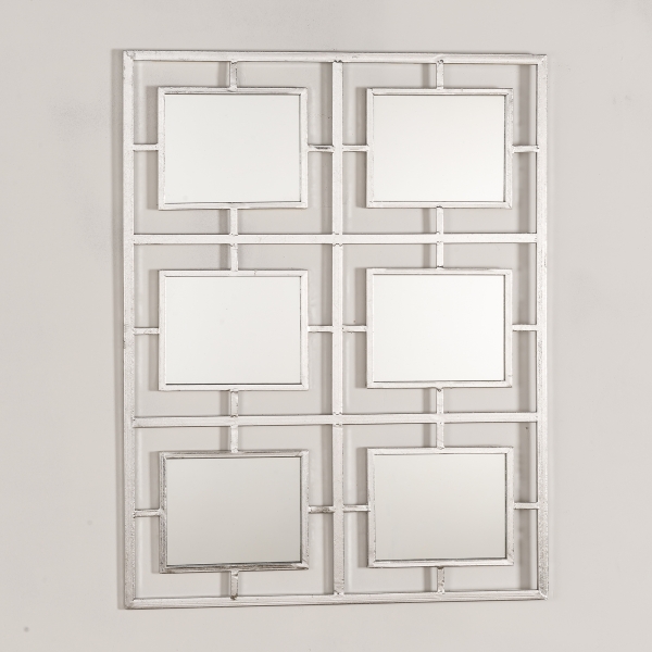 Gin Shu Metal Mirror - Silver Gilt Leaf