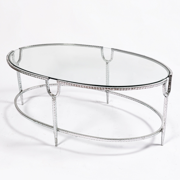 Gin Shu Metal Coffee Table - Silver Gilt Leaf