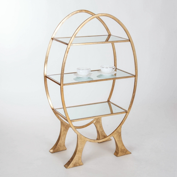 Gin Shu Metal Shelf - Gold Gilt Leaf